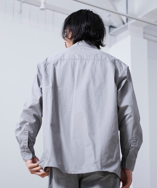 SILVER BULLET(シルバーバレット)の「『SILVER BULLET SELECT AP/シルバーバレットセレクト』USED LIKEデザインポケットレギュラーシャツ【gb】(シャツ/ブラウス・メンズ・グレー/ライトグレー/ブラウン/ダークグレー・M/L)」の12枚目の写真