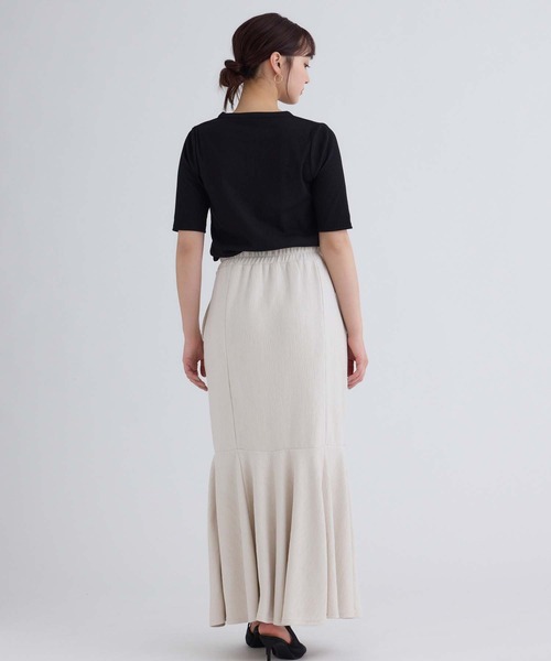 fifth（フィフス）の「カットリブカットアウトプルオーバー（Tシャツ/カットソー・レディース・モカ/アイボリー/ブラック・M）」の9枚目の写真
