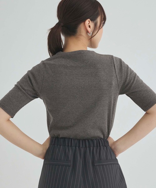 fifth（フィフス）の「カットリブカットアウトプルオーバー（Tシャツ/カットソー・レディース・モカ/アイボリー/ブラック・M）」の10枚目の写真