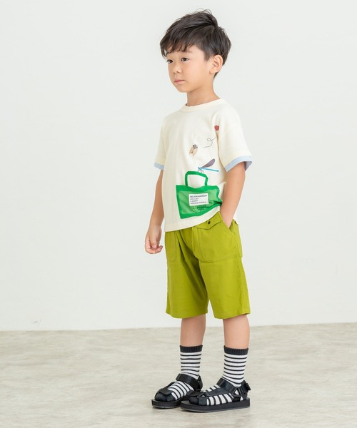 DILASH(ディラッシュ)の「ストレッチ5分丈パンツ(その他パンツ・キッズ・黄緑系/パープル/ベージュ/ネイビー・90/100/110/120/80/130/140)」の9枚目の写真
