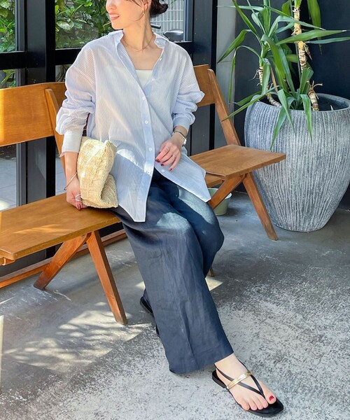 NOLLEYS【新品未使用】リネン混 グリーン ダブル ジャケット ワイドパンツ NOLLEYS【新品未使用】リネン混 グリーン ダブル ジャケット ワイド