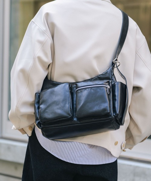 セール】＜ユニセックス＞シンセティックレザー/マルチポケット