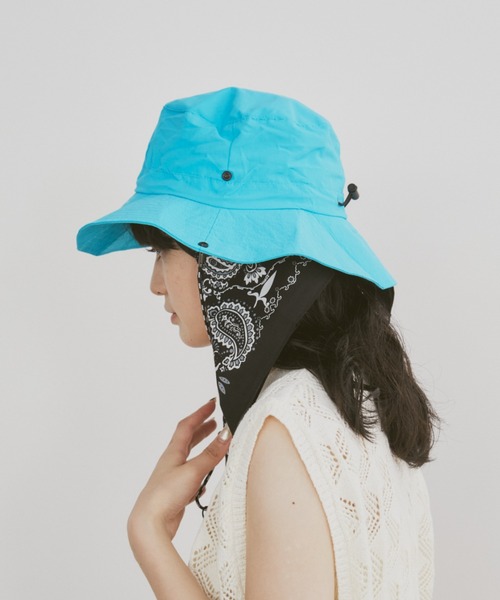 MERLOT（メルロー）の「【撥水仕様】パッカブルカラーサファリハット（ハット・レディース・ブラウン/ネイビー/ブルー・FREE）」の3枚目の写真