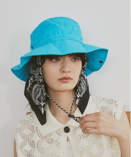 MERLOT（メルロー）の「【撥水仕様】パッカブルカラーサファリハット（ハット・レディース・ブラウン/ネイビー/ブルー・FREE）」の8枚目の写真