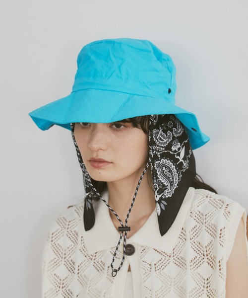 MERLOT（メルロー）の「【撥水仕様】パッカブルカラーサファリハット（ハット・レディース・ブラウン/ネイビー/ブルー・FREE）」の10枚目の写真