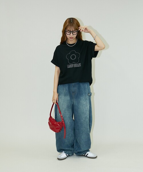 PUBLUX(パブリュクス)の「MARY QUANT × PUBLUX/マリークワント 刺繍 ワッフルTシャツ 限定展開(Tシャツ/カットソー・レディース・ブラック/グレー/ナチュラル・フリ-)」の14枚目の写真