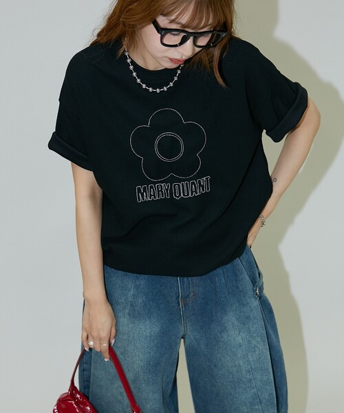 セール】MARY QUANT × PUBLUX/マリークワント 刺繍 ワッフルT