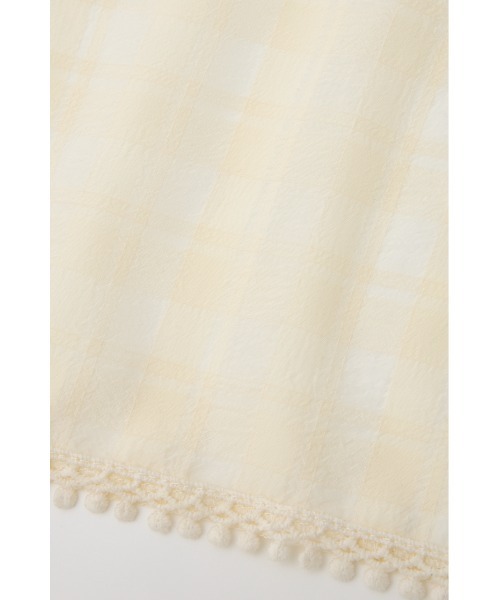 SLY（スライ）の「LACE EDGE SCARF レース エッジ スカーフ（バンダナ/スカーフ・レディース・アイボリー/ブラック・FREE）」の6枚目の写真