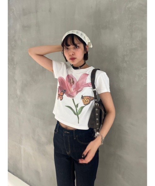 SLY（スライ）の「LACE EDGE SCARF レース エッジ スカーフ（バンダナ/スカーフ・レディース・アイボリー/ブラック・FREE）」の16枚目の写真