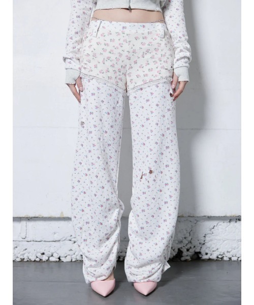 neith.（ネイス）の「neith./ネイス/Flower Thermal Pants（その他パンツ・レディース・ブルー/ピンク・FREE）」の2枚目の写真