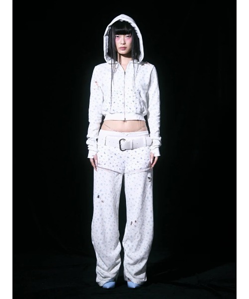 neith.（ネイス）の「neith./ネイス/Flower Thermal Pants（その他パンツ・レディース・ブルー/ピンク・FREE）」の3枚目の写真