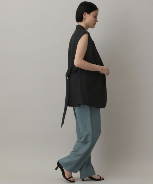 A part by(アパートバイ)の「レーヨンリネンベスト(ベスト・レディース・ブラック/ライトベージュ・FREE)」の12枚目の写真
