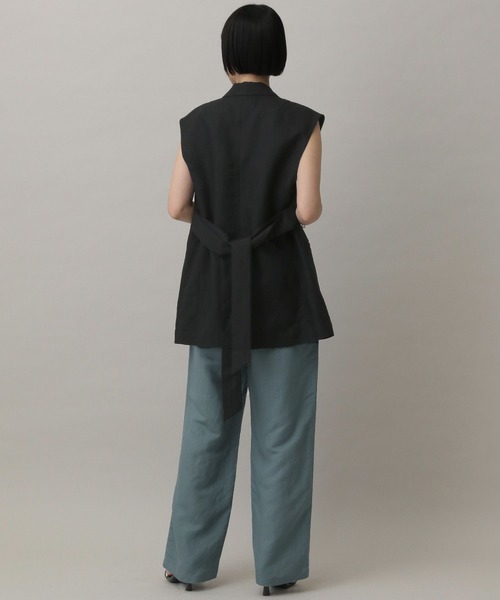 A part by(アパートバイ)の「レーヨンリネンベスト(ベスト・レディース・ブラック/ライトベージュ・FREE)」の13枚目の写真