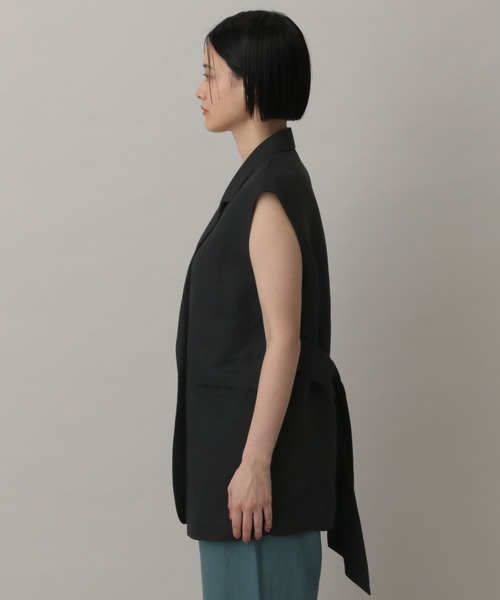 A part by(アパートバイ)の「レーヨンリネンベスト(ベスト・レディース・ブラック/ライトベージュ・FREE)」の21枚目の写真