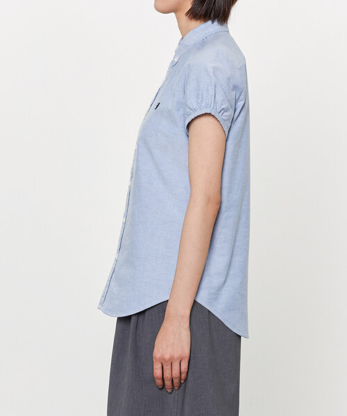 GYMPHLEX（ジムフレックス）の「Gymphlex | オックスフォード フレンチスリーブシャツ WOMEN（シャツ/ブラウス・レディース・ブルー/ホワイト・14/12）」の7枚目の写真