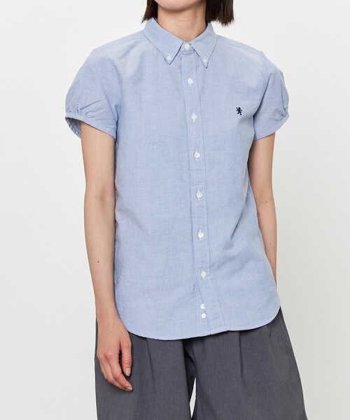 GYMPHLEX（ジムフレックス）の「Gymphlex | オックスフォード フレンチスリーブシャツ WOMEN（シャツ/ブラウス・レディース・ブルー/ホワイト・14/12）」の8枚目の写真