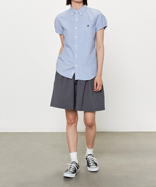 GYMPHLEX（ジムフレックス）の「Gymphlex | オックスフォード フレンチスリーブシャツ WOMEN（シャツ/ブラウス・レディース・ブルー/ホワイト・14/12）」の3枚目の写真