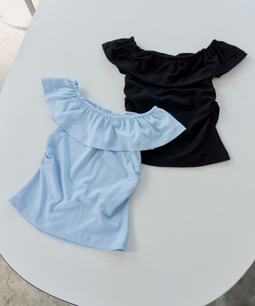 acka off shoulder rib tops オフショルダーリブトップス acka off shoulder rib tops オフショルダーリブトップス - メルカリ