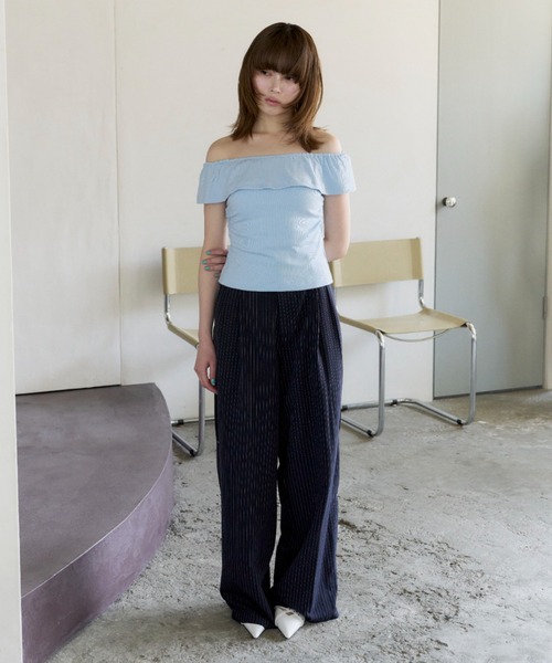 トップス aka セール】【洗える】ベロアインナートップス（Tシャツ/カットソー