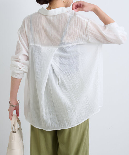 きいろさん専用Jena espace merveilleux バッククロスシャツ シアーバッククロスシャツ（シャツ/ブラウス）｜Jena espace