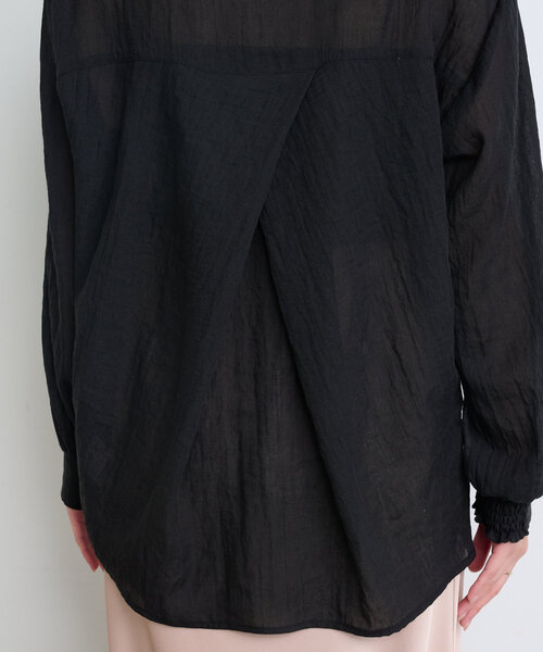 Jena espace merveilleux（ジェナ　エスパスメルヴェイユ）の「ガーゼバッククロスシャツ（シャツ/ブラウス・レディース・オフホワイト/ブラック/イエロー・FREE）」の16枚目の写真