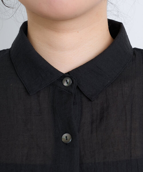 Jena espace merveilleux（ジェナ　エスパスメルヴェイユ）の「ガーゼバッククロスシャツ（シャツ/ブラウス・レディース・オフホワイト/ブラック/イエロー・FREE）」の17枚目の写真