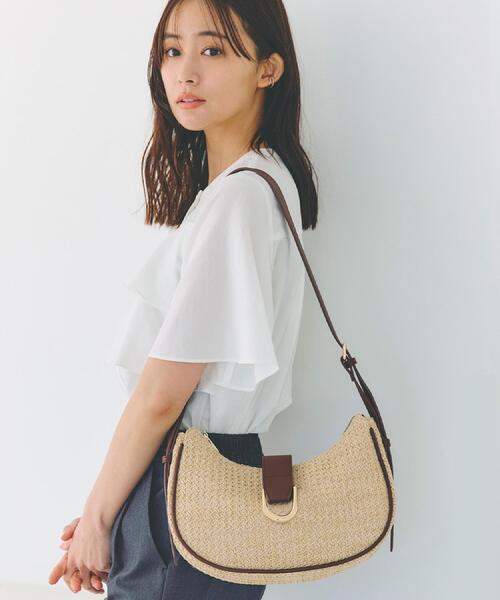 grove(グローブ)の「ベルトパーツPPムーンショルダー(ショルダーバッグ・レディース・オフホワイト/レンガ/ダークブラウン・00)」の2枚目の写真