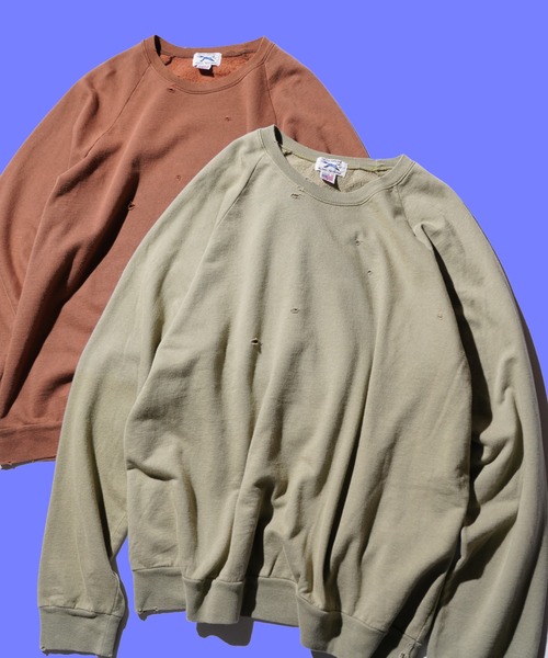 PENNEY'S / ペニーズ THE FOX DAMAGE SWEAT フォックス ダメージ ヴィンテージ 加工 クルーネックスウェット