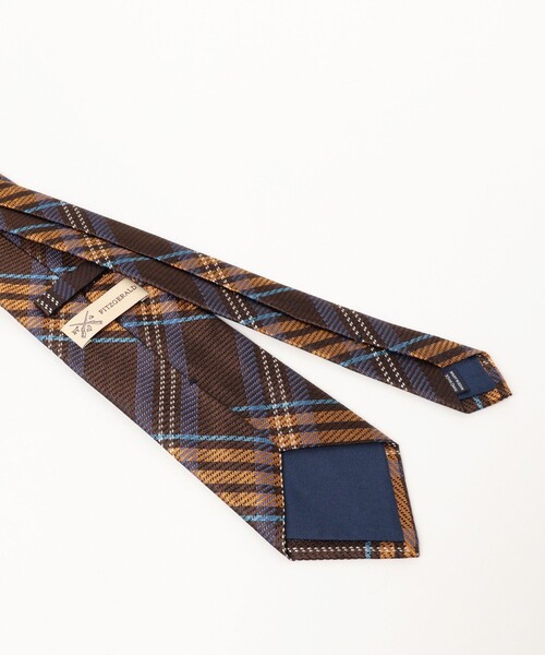 BEAMS F（ビームスエフ）の「FITZGERALD / シルク チェック柄 ネクタイ（ネクタイ・メンズ・ブラウン/ネイビー・ONE SIZE）」の3枚目の写真