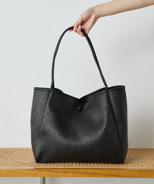 Jena espace merveilleux（ジェナ　エスパスメルヴェイユ）の「アンダリアビッグバッグ（トートバッグ・レディース・ブラック/グリーン・FREE）」の7枚目の写真
