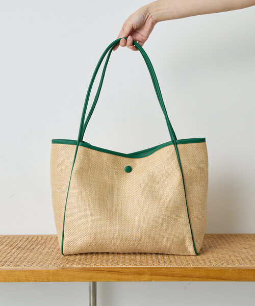 Jena espace merveilleux（ジェナ　エスパスメルヴェイユ）の「アンダリアビッグバッグ（トートバッグ・レディース・ブラック/グリーン・FREE）」の10枚目の写真