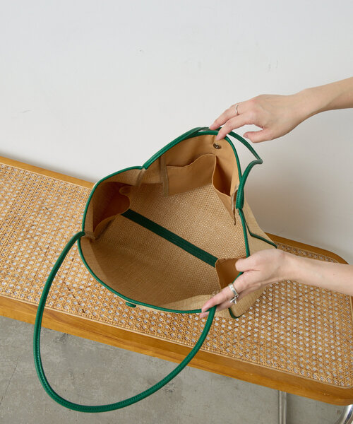 Jena espace merveilleux（ジェナ　エスパスメルヴェイユ）の「アンダリアビッグバッグ（トートバッグ・レディース・ブラック/グリーン・FREE）」の12枚目の写真