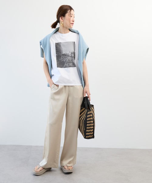 MICA&DEAL（マイカ＆ディール）の「【AFRICANSQUARE】ラフィアトートバッグ（トートバッグ・レディース・ブラック・FREE）」の4枚目の写真