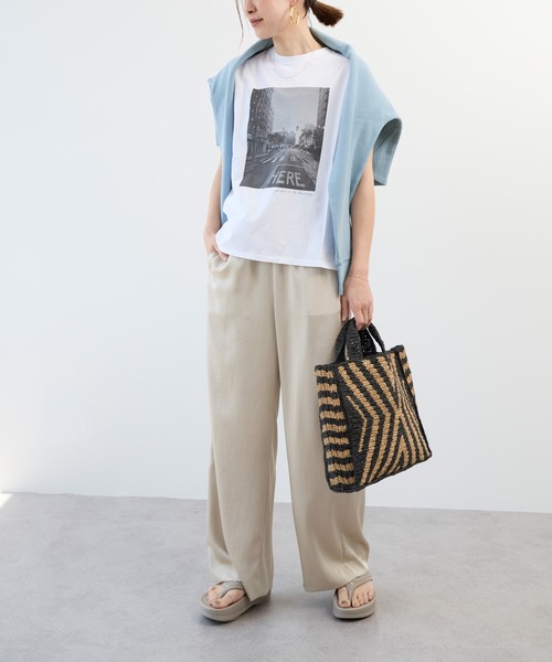 MICA&DEAL（マイカ＆ディール）の「【AFRICANSQUARE】ラフィアトートバッグ（トートバッグ・レディース・ブラック・FREE）」の5枚目の写真