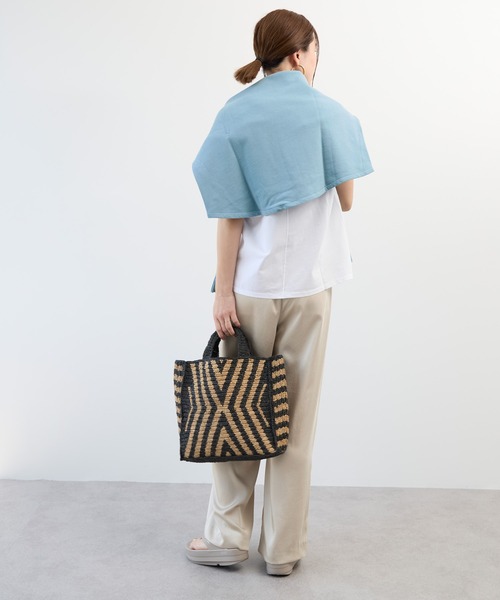 MICA&DEAL（マイカ＆ディール）の「【AFRICANSQUARE】ラフィアトートバッグ（トートバッグ・レディース・ブラック・FREE）」の6枚目の写真