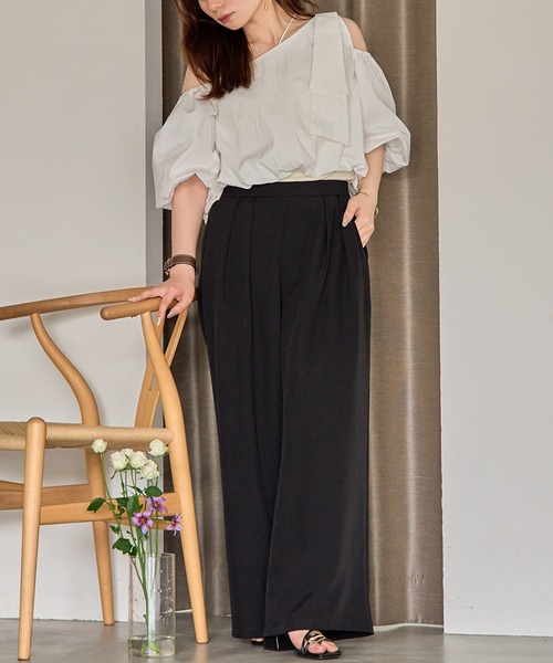 セール】tuck wide pants / タックワイドパンツ（その他パンツ