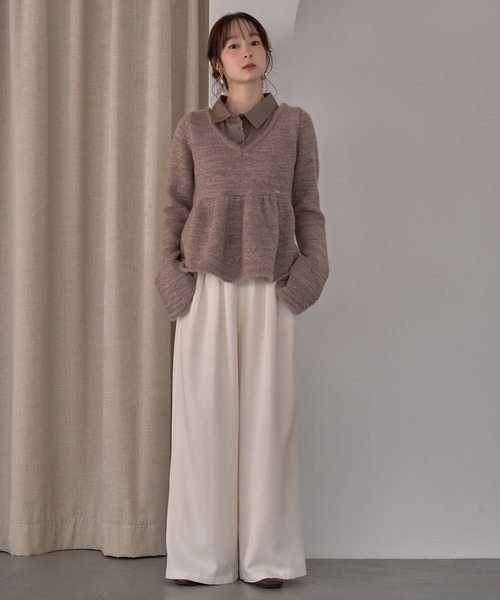 セール】tuck wide pants / タックワイドパンツ（その他パンツ