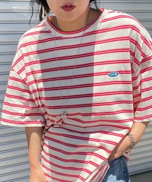 hyu,il（ヒュイル）の「MULTI BORDER TEE オリジナルロゴ刺繍 ボーダー半袖T 韓国スタイル【UNISEX】（Tシャツ/カットソー）」