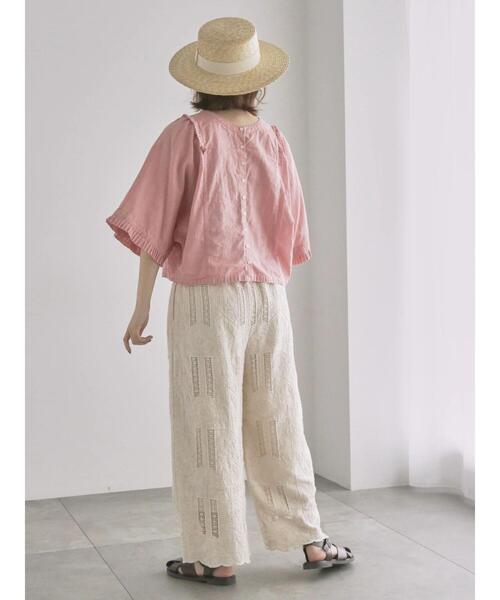 ツハルバイサマンサモスモス　コードエンブロイダリー　裾スカラップパンツ　ブラウス TSUHARU by Samansa Mos2（ツハルバイサマンサモスモス）の「【コード