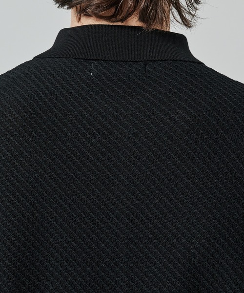 markaware（マーカウェア）の「SKIPPER KNIT（ポロシャツ・メンズ・チャコールグレー/ブラック・1/2）」の8枚目の写真