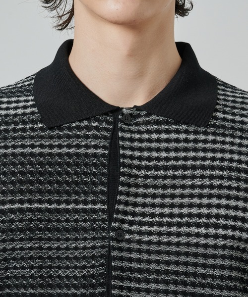 markaware（マーカウェア）の「SKIPPER KNIT（ポロシャツ・メンズ・チャコールグレー/ブラック・1/2）」の19枚目の写真