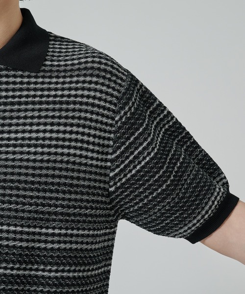 markaware（マーカウェア）の「SKIPPER KNIT（ポロシャツ・メンズ・チャコールグレー/ブラック・1/2）」の20枚目の写真