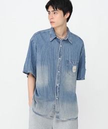 LAND MUSEUM | LAND MUSEUM／ダメージデニム半袖シャツ(シャツ/ブラウス)