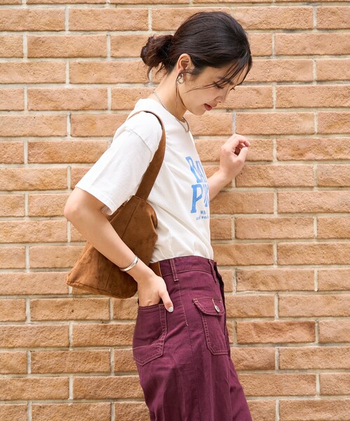 FREAK'S STORE(フリークスストア)の「washout vintage プリントTシャツ/ウォッシュアウト ヴィンテージプリントTシャツ/ロゴTシャツ(Tシャツ/カットソー・レディース・チャコール/レッド/オフホワイト・フリ-)」の9枚目の写真