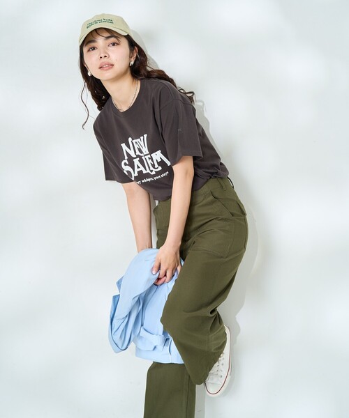FREAK'S STORE(フリークスストア)の「washout vintage プリントTシャツ/ウォッシュアウト ヴィンテージプリントTシャツ/ロゴTシャツ(Tシャツ/カットソー・レディース・チャコール/レッド/オフホワイト・フリ-)」の19枚目の写真