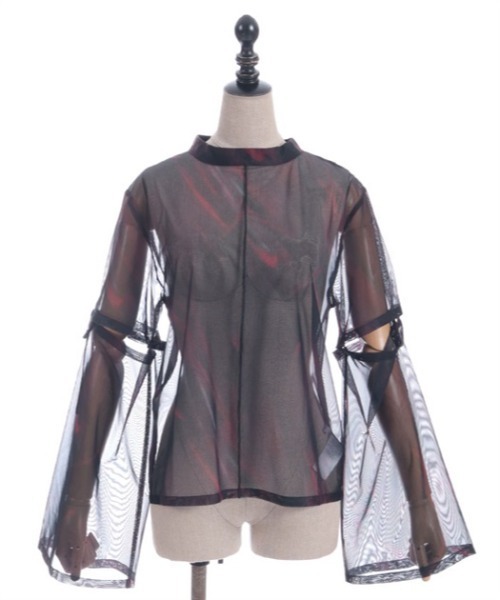 axes femme POETIQUE(アクシーズファムポエティック)の「マーブルシアートップス(Tシャツ/カットソー・レディース・ワイン/ブラック/ブルー・MEDIUM)」の21枚目の写真