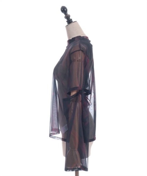axes femme POETIQUE(アクシーズファムポエティック)の「マーブルシアートップス(Tシャツ/カットソー・レディース・ワイン/ブラック/ブルー・MEDIUM)」の22枚目の写真