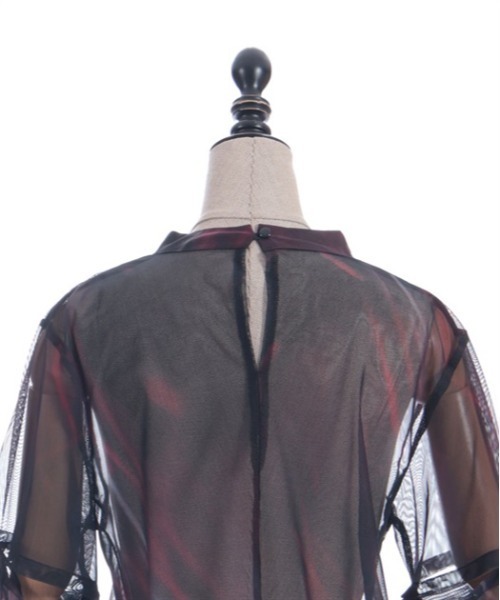 axes femme POETIQUE(アクシーズファムポエティック)の「マーブルシアートップス(Tシャツ/カットソー・レディース・ワイン/ブラック/ブルー・MEDIUM)」の7枚目の写真