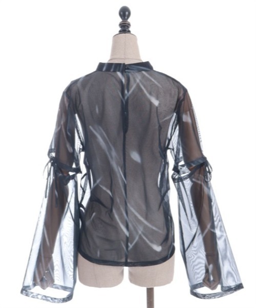 axes femme POETIQUE(アクシーズファムポエティック)の「マーブルシアートップス(Tシャツ/カットソー・レディース・ワイン/ブラック/ブルー・MEDIUM)」の12枚目の写真