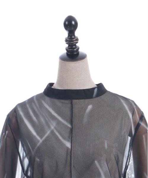 axes femme POETIQUE(アクシーズファムポエティック)の「マーブルシアートップス(Tシャツ/カットソー・レディース・ワイン/ブラック/ブルー・MEDIUM)」の13枚目の写真